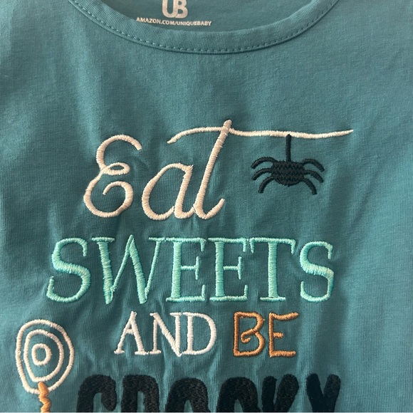 ⭐️Amazon unique baby long sleeve halloween eat sweets be spooky tshirt size 3t - Picture 3 of 12